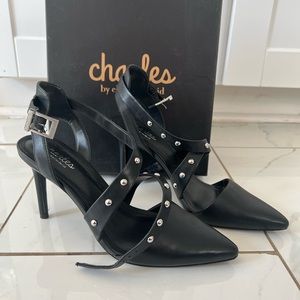 CHARLES BY CHARLES DAVID Womens Black Vladimir Pointed Toe Stiletto. Size 8